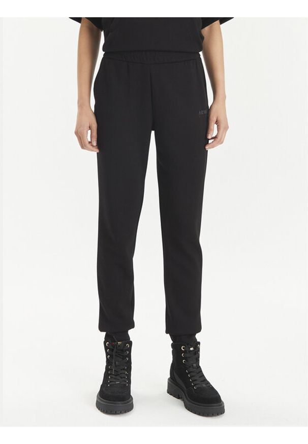 Armani Exchange Spodnie dresowe 3DYP77 YJEPZ 1200 Czarny Regular Fit. Kolor: czarny. Materiał: syntetyk