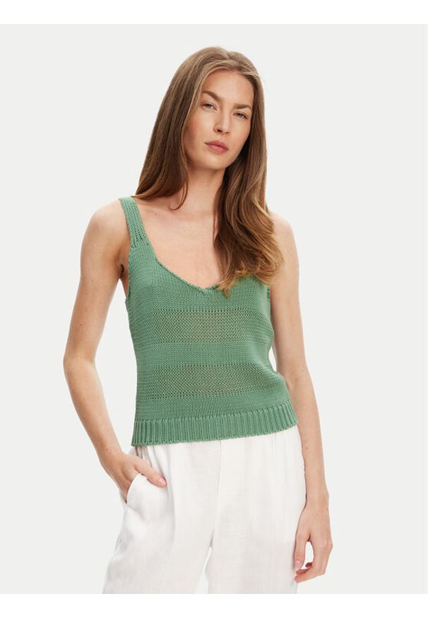 United Colors of Benetton - United Colors Of Benetton Top 1898DH018 Zielony Relaxed Fit. Kolor: zielony. Materiał: bawełna
