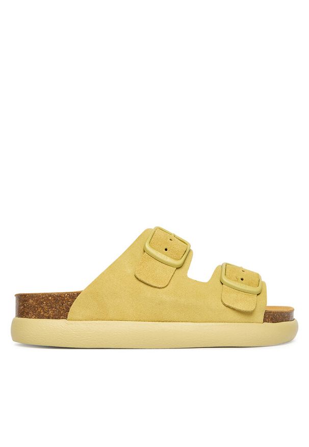 Klapki Scholl. Kolor: żółty
