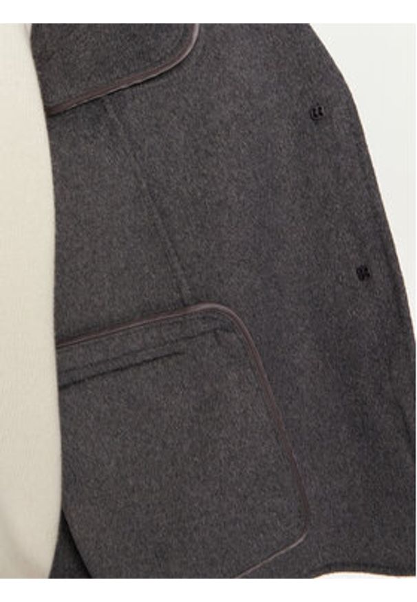 ViCOLO Marynarka TS0007 Szary Regular Fit. Kolor: szary. Materiał: syntetyk