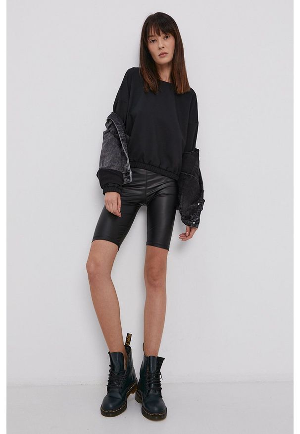 only - Only - Bluza. Kolor: czarny. Długość rękawa: długi rękaw. Długość: długie