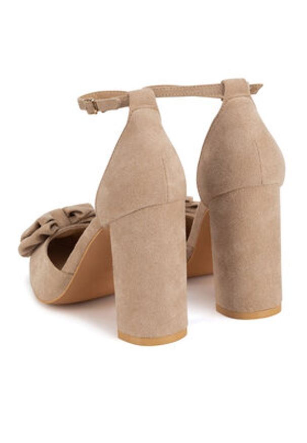 DeeZee Czółenka WS1001-01 Beżowy. Kolor: beżowy. Materiał: materiał