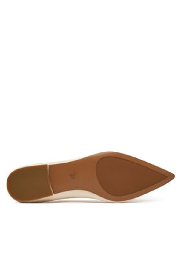 Lauren Ralph Lauren - LAUREN RALPH LAUREN Baleriny 802P06376003 Biały. Kolor: biały. Materiał: skóra