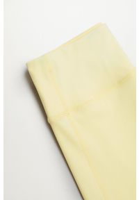 mango - Mango Szorty LINDSAY damskie kolor żółty gładkie high waist. Stan: podwyższony. Kolor: żółty. Materiał: dzianina. Wzór: gładki #4