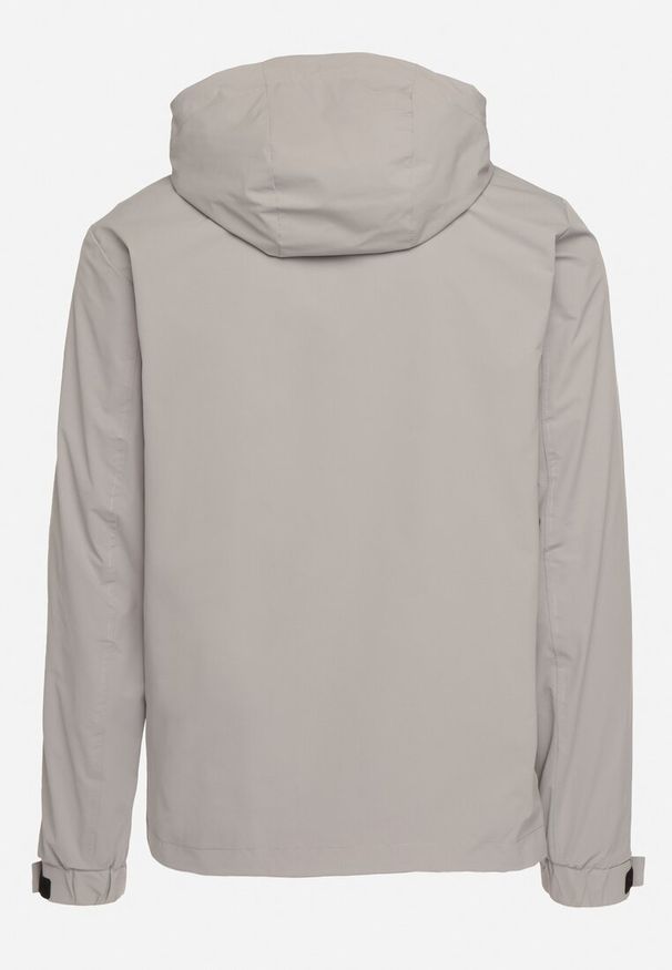 Born2be - Szara Kurtka z Kapturem Wiatrówka Meviane. Okazja: na co dzień. Typ kołnierza: kaptur. Kolor: szary. Materiał: jeans. Styl: casual