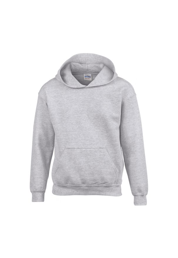 GILDAN - Sweatshirt bluza dziecięca z kapturem Gildan Heavy Blend ®. Typ kołnierza: kaptur. Kolor: szary