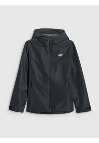 4f - 4F Kurtka przejściowa membrana 5000 dziecięca - czarna 152 (11-12 lat). Okazja: na spacer, na co dzień, na uczelnię. Kolor: czarny. Sezon: lato. Styl: casual #1