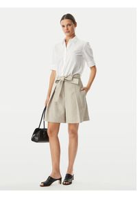 BOSS Szorty materiałowe Tojuna 50558545 Beżowy Relaxed Fit. Kolor: beżowy. Materiał: len #3