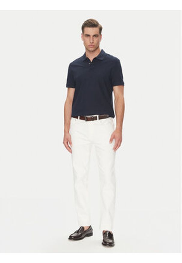 Calvin Klein Polo LV04LC239G Granatowy Regular Fit. Typ kołnierza: polo. Kolor: niebieski. Materiał: bawełna