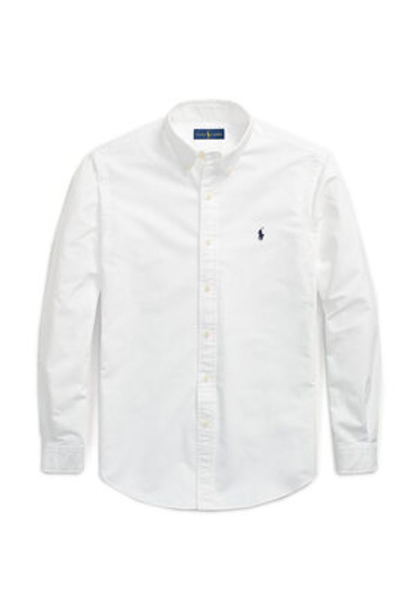 Polo Ralph Lauren Koszula Bsr 710772290 Biały Custom Fit. Typ kołnierza: polo. Kolor: biały. Materiał: bawełna