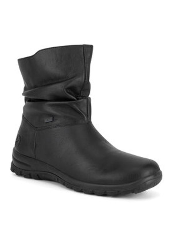 Rieker Botki Z7193-00 Czarny. Kolor: czarny. Materiał: skóra
