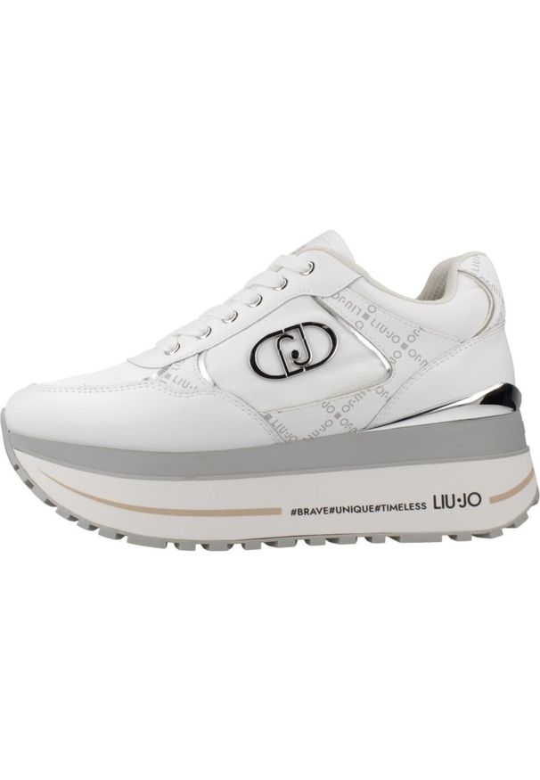Liu Jo - Kapcie LIU-JO MAXI WONDER PLUS Biały. Kolor: biały. Materiał: tkanina, skóra. Styl: sportowy