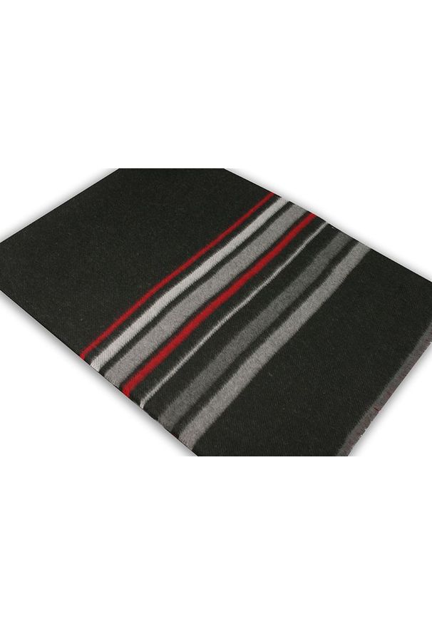 V. Fraas - Szalik Czarno-Szary Miękki, w Paski, Prążki, Firmy V.Fraas -Cashmink- Elegancki, Męski. Kolor: czarny, szary, wielokolorowy. Materiał: wełna, akryl, poliakryl, syntetyk, materiał, tkanina. Wzór: prążki, paski. Sezon: lato. Styl: elegancki