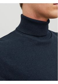 Jack & Jones Golf 12157417 Granatowy Regular Fit. Typ kołnierza: golf. Kolor: niebieski. Materiał: bawełna #8