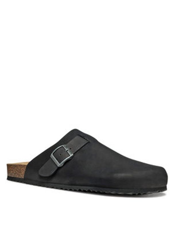 Geox Klapki U Sandal Ghita U559VC 00032 C9999 Czarny. Kolor: czarny. Materiał: skóra, nubuk