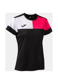 Joma damska koszulka krótki rękaw Black-Pink S. Kolor: wielokolorowy, biały, różowy, czarny. Długość rękawa: krótki rękaw. Długość: krótkie. Sport: piłka nożna #1