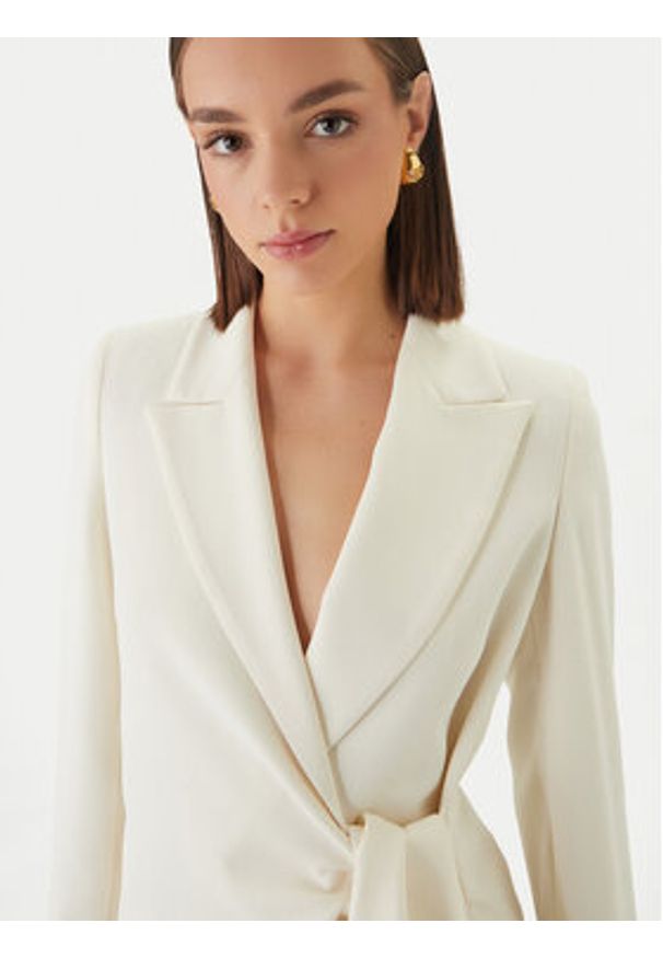 Marella Marynarka Meandro 2613041053 Écru Slim Fit. Materiał: syntetyk