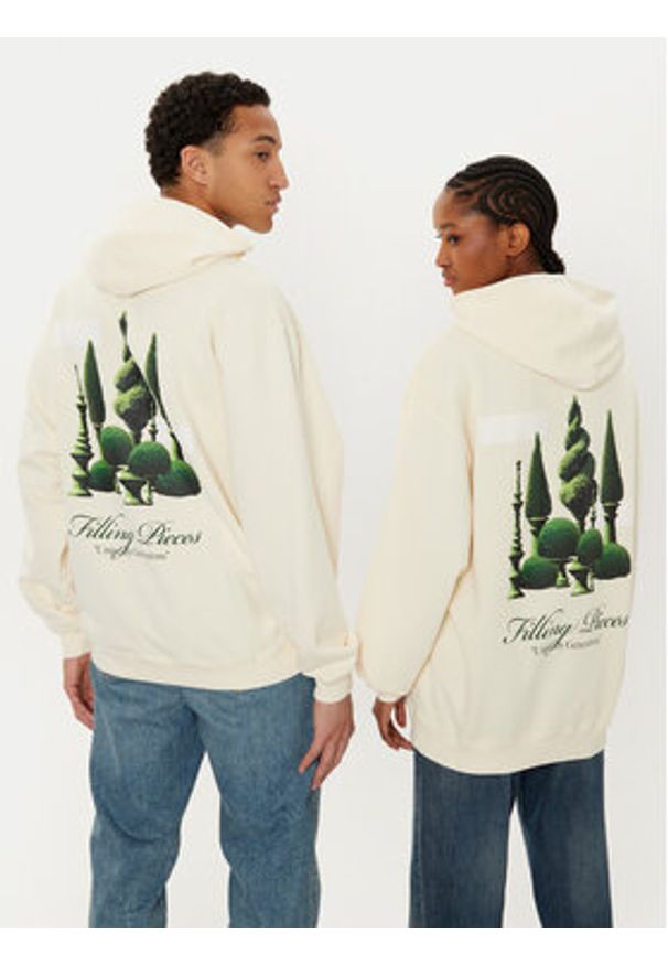 Filling Pieces Bluza Unisex Topiary 8069984 Écru Regular Fit. Materiał: bawełna