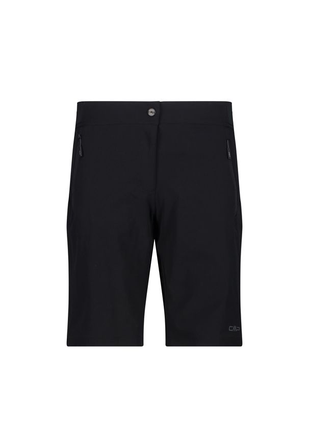 Damskie szorty bermudzkie CMP. Kolor: czarny. Sport: turystyka piesza