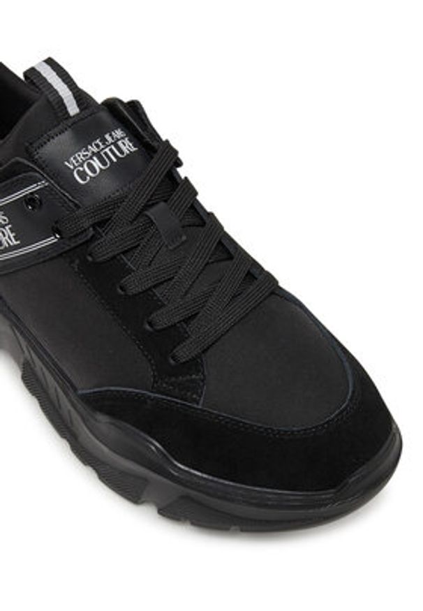 Versace Jeans Couture Sneakersy 78YA3SC2 Czarny. Kolor: czarny. Materiał: skóra