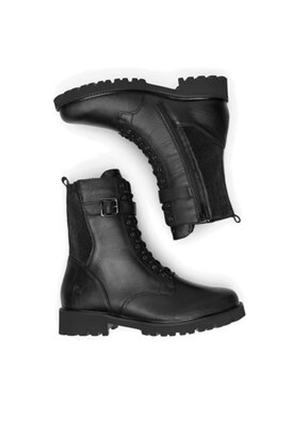 Remonte Botki D8664-00 Czarny. Kolor: czarny. Materiał: skóra