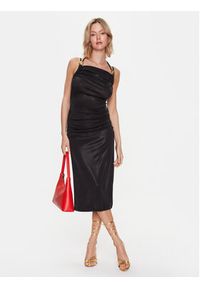 Just Cavalli Sukienka koktajlowa 74PBO924 Czarny Slim Fit. Kolor: czarny. Materiał: syntetyk. Styl: wizytowy #4