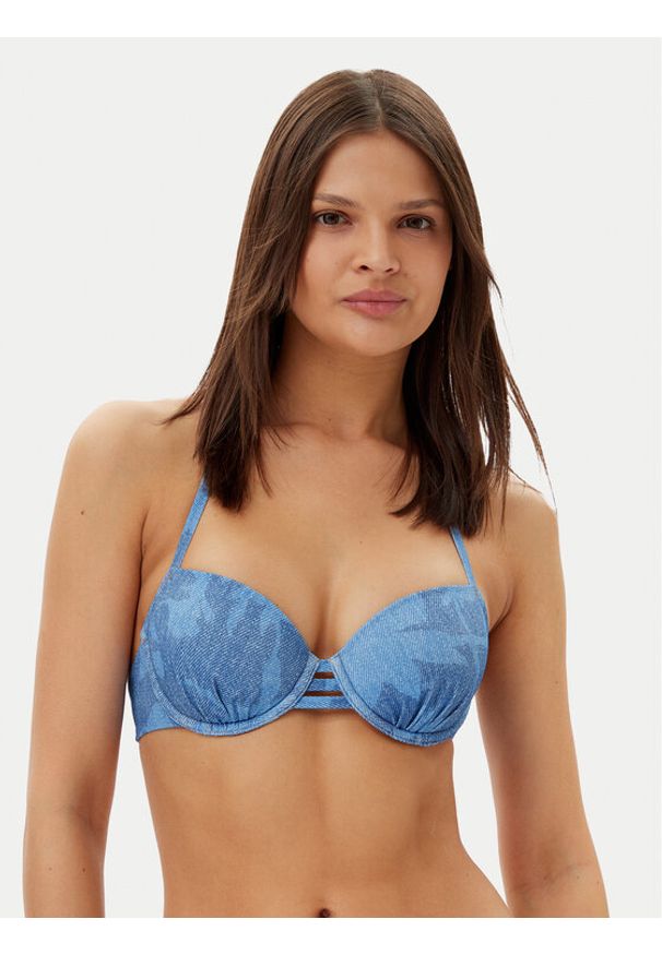 Chantelle Góra od bikini Easy Pop C22JN9 Niebieski. Kolor: niebieski. Materiał: syntetyk