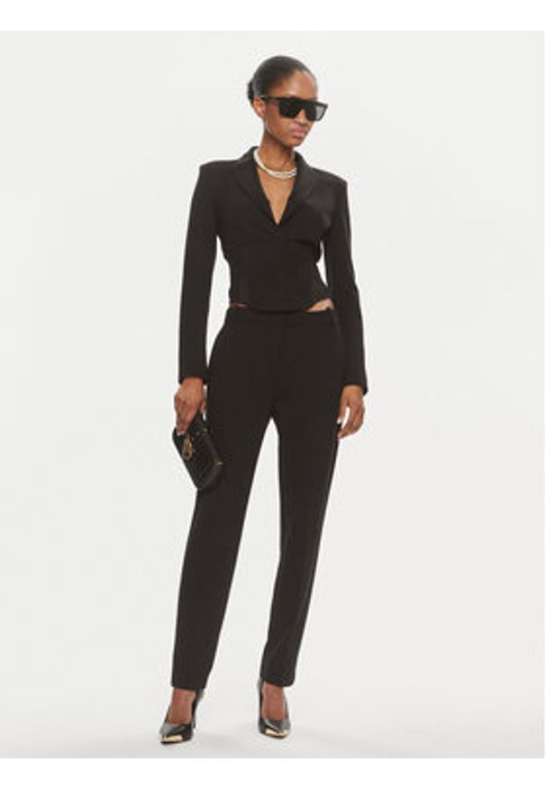 Pinko Marynarka Goldrake Giacca . 101717 A13E Czarny Slim Fit. Kolor: czarny. Materiał: wiskoza