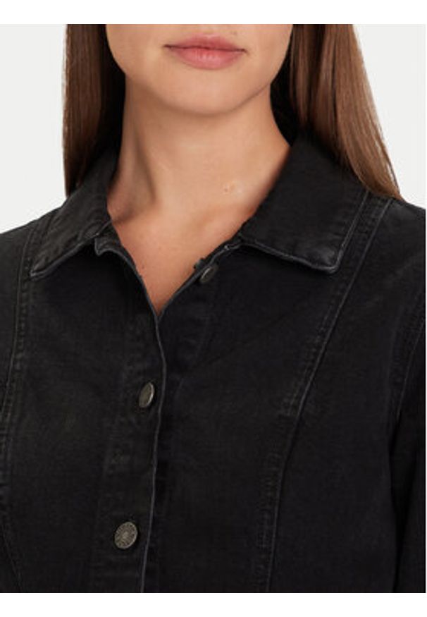 Guess Jeans Sukienka jeansowa W5BK48 D0831 Czarny Slim Fit. Kolor: czarny. Materiał: bawełna