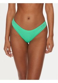 Guess Dół od bikini E4GO02 LY00K Zielony. Kolor: zielony. Materiał: syntetyk