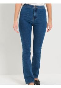 Sinsay - Jeansy dzwony - granatowy. Kolor: niebieski #1