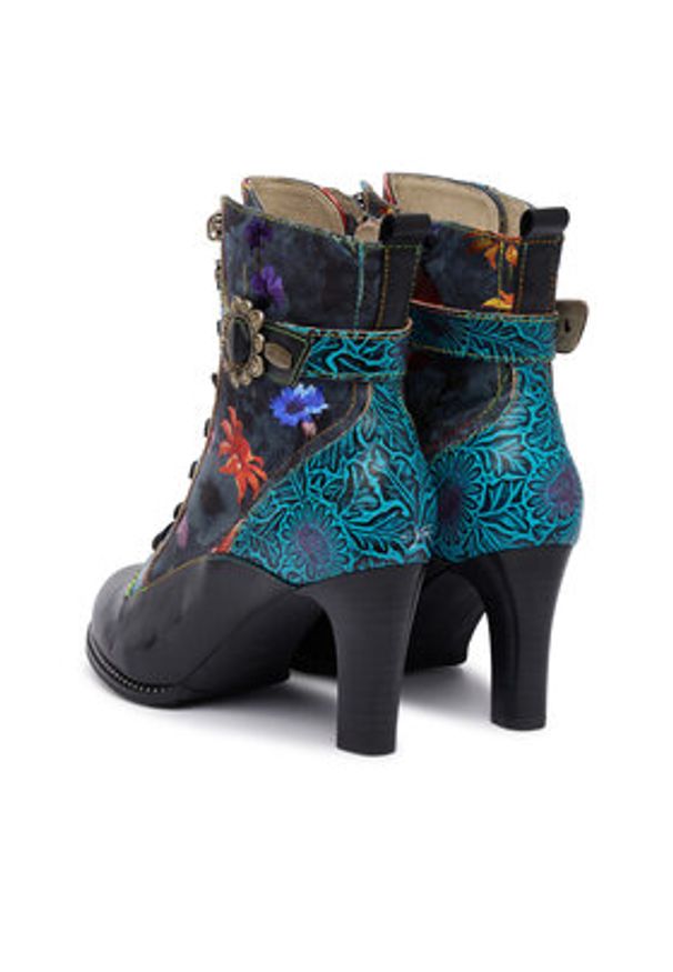 Laura Vita Trzewiki Alcbaneo 167 Czarny. Kolor: czarny. Materiał: skóra, lakier