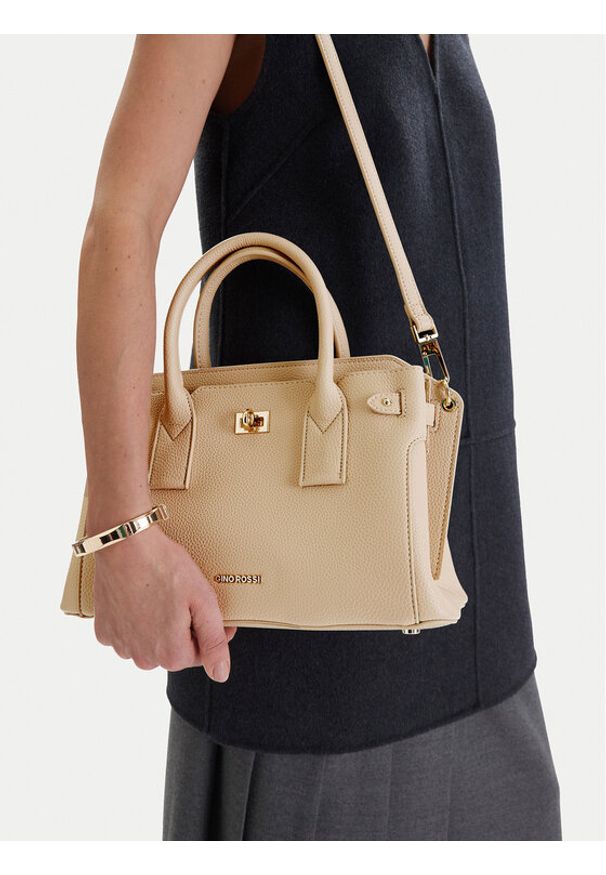 Gino Rossi - GINO ROSSI Torebka EO-LX20081 Beżowy. Kolor: beżowy