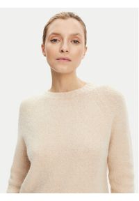 Weekend Max Mara Sweter Ghiacci 2525366151 Beżowy Regular Fit. Kolor: beżowy. Materiał: wełna