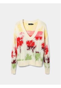Desigual Sweter Join 24SWJF37 Kolorowy Loose Fit. Materiał: wiskoza. Wzór: kolorowy #2