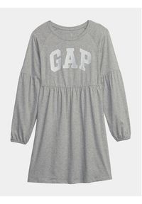 GAP - Gap Sukienka codzienna 793146-01 Szary Regular Fit. Okazja: na co dzień. Kolor: szary. Materiał: bawełna. Typ sukienki: proste. Styl: casual