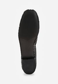 Renee - Czarne Balerinki ze Skórzaną Wkładką Siateczkową Cholewką Kokardą i Cyrkoniami Dorixa. Okazja: na co dzień. Kolor: czarny. Materiał: skóra. Szerokość cholewki: normalna. Styl: casual #2