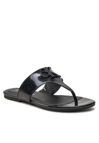 Calvin Klein Jeans Japonki Flat Sandal Slide Toepost Mg Met YW0YW01342 Czarny. Kolor: czarny #5