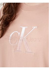 Calvin Klein Jeans T-Shirt Monologo J20J224798 Beżowy Relaxed Fit. Kolor: beżowy. Materiał: bawełna #4