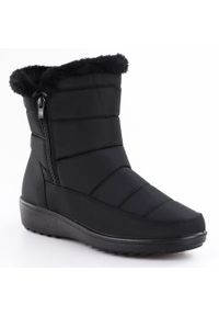 Śniegowce damskie z futerkiem czarne Unisoft 8000. Kolor: czarny. Materiał: skóra ekologiczna #1