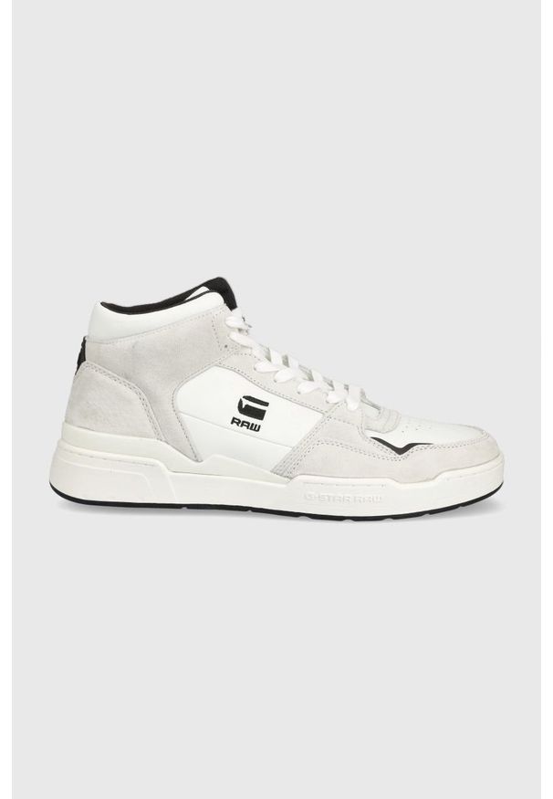 G-Star RAW - G-Star Raw sneakersy attacc mid 2212040711.WHT kolor biały. Nosek buta: okrągły. Zapięcie: sznurówki. Kolor: biały. Obcas: na obcasie. Wysokość obcasa: niski