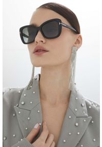 Tom Ford okulary przeciwsłoneczne damskie kolor czarny. Kolor: czarny #1