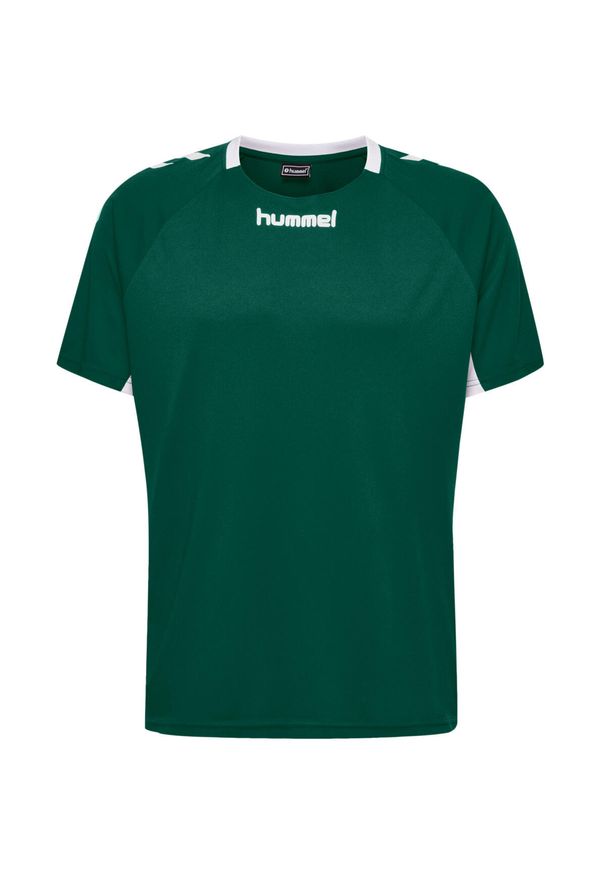 Koszulka sportowa z krótkim rękawem dla dzieci Hummel Core Kids Team Jersey S/S. Kolor: zielony, biały, wielokolorowy. Materiał: jersey. Długość rękawa: krótki rękaw. Długość: krótkie. Sport: piłka nożna