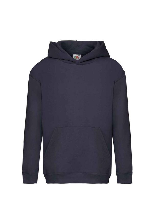 FRUIT OF THE LOOM - Bluza Z Kapturem Premium Dla Dzieci. Typ kołnierza: kaptur. Kolor: niebieski