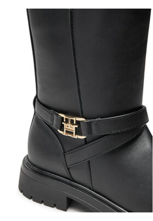 TOMMY HILFIGER - Tommy Hilfiger Botki Boot T3A5-33574-1351 S Czarny. Kolor: czarny. Materiał: skóra