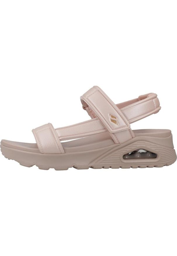 skechers - Sandały SKECHERS UNO Rose. Kolor: beżowy. Materiał: syntetyk, tkanina