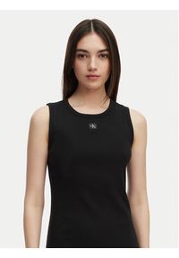 Calvin Klein Jeans Sukienka codzienna LV047G209G Czarny Slim Fit. Okazja: na co dzień. Kolor: czarny. Materiał: bawełna. Typ sukienki: proste. Styl: casual #2