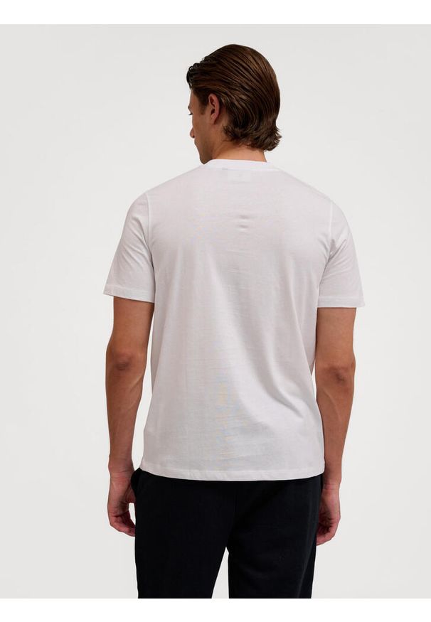 Hummel koszulka męska bawełniana logo haftowane hml Pulse T-shirt. Kolor: biały. Materiał: bawełna. Wzór: haft. Sport: fitness