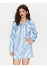 Lauren Ralph Lauren - LAUREN RALPH LAUREN Piżama ILN12400 Niebieski Regular Fit. Kolor: niebieski. Materiał: wiskoza, bawełna