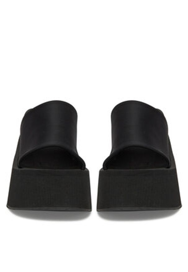 DeeZee Klapki E2485-1 Czarny. Kolor: czarny. Materiał: materiał